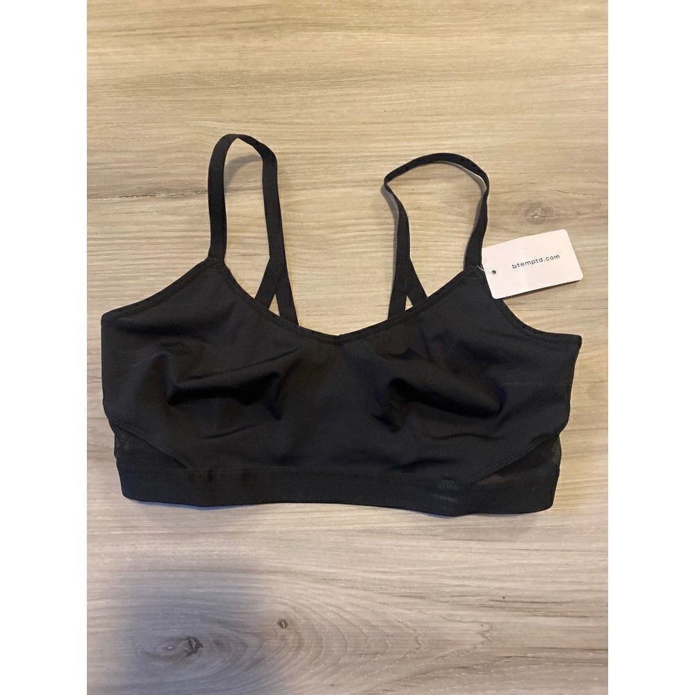 NWT, B. Tempt'd, women's black sheer shorts bra size medium